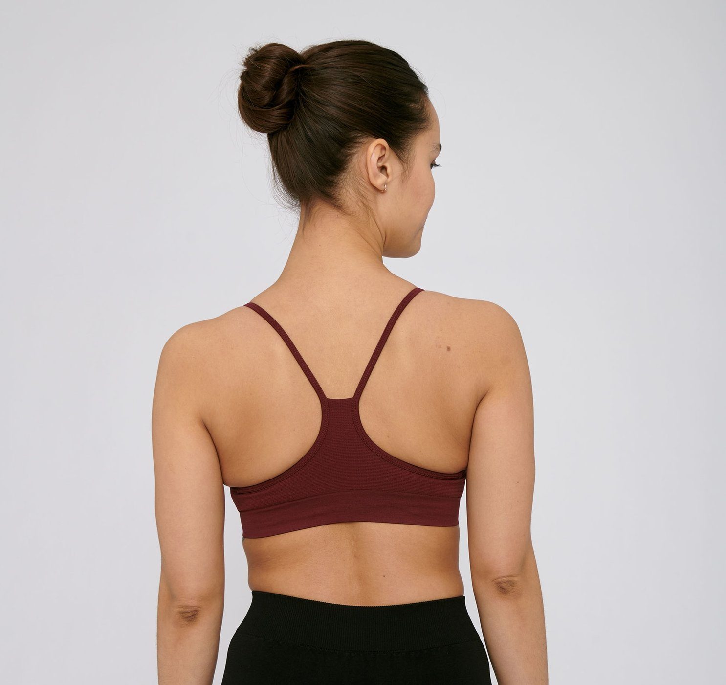 Organic Basics W's Active Seamless Sports Bra - Recycled nylon Burgundy Underwear