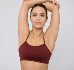 Organic Basics W's Active Seamless Sports Bra - Recycled nylon Burgundy Underwear