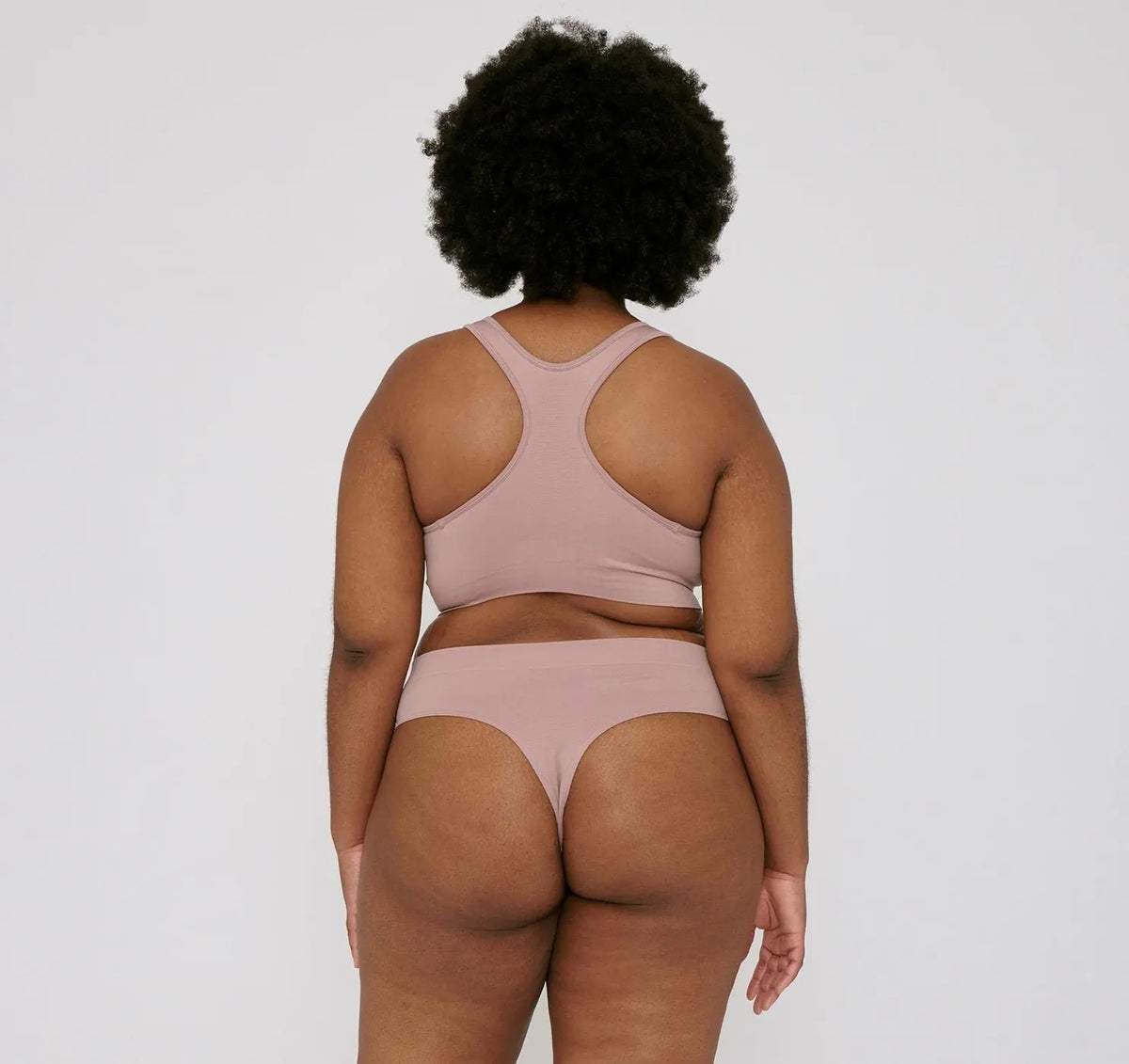 Organic Basics W's Active Thong - Recycled Nylon Dusty Rose Underwear