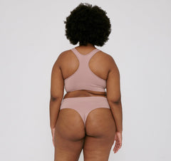 Organic Basics W's Active Thong - Recycled Nylon Dusty Rose Underwear