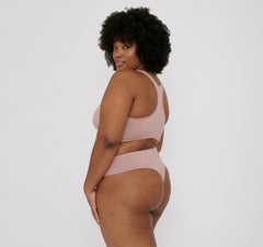 Organic Basics W's Active Thong - Recycled Nylon Dusty Rose Underwear