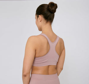 Organic Basics W's Active Seamless Workout Bra - Recycled nylon Black