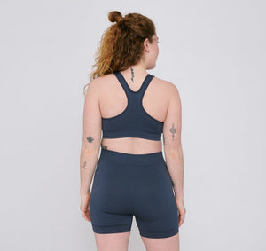 Organic Basics W's Active Seamless Workout Bra - Recycled nylon Dusty Blue