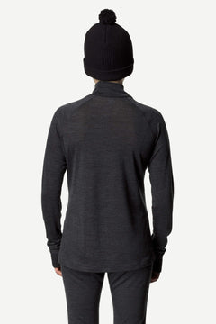 Houdini W's Activist Turtleneck - Tencel and Merino Wool True Black Shirt