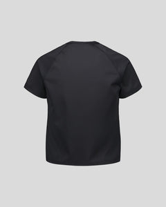 Népra W's Alinda Crop T-Shirt - Recycled Polyamide Black In Black Shirt