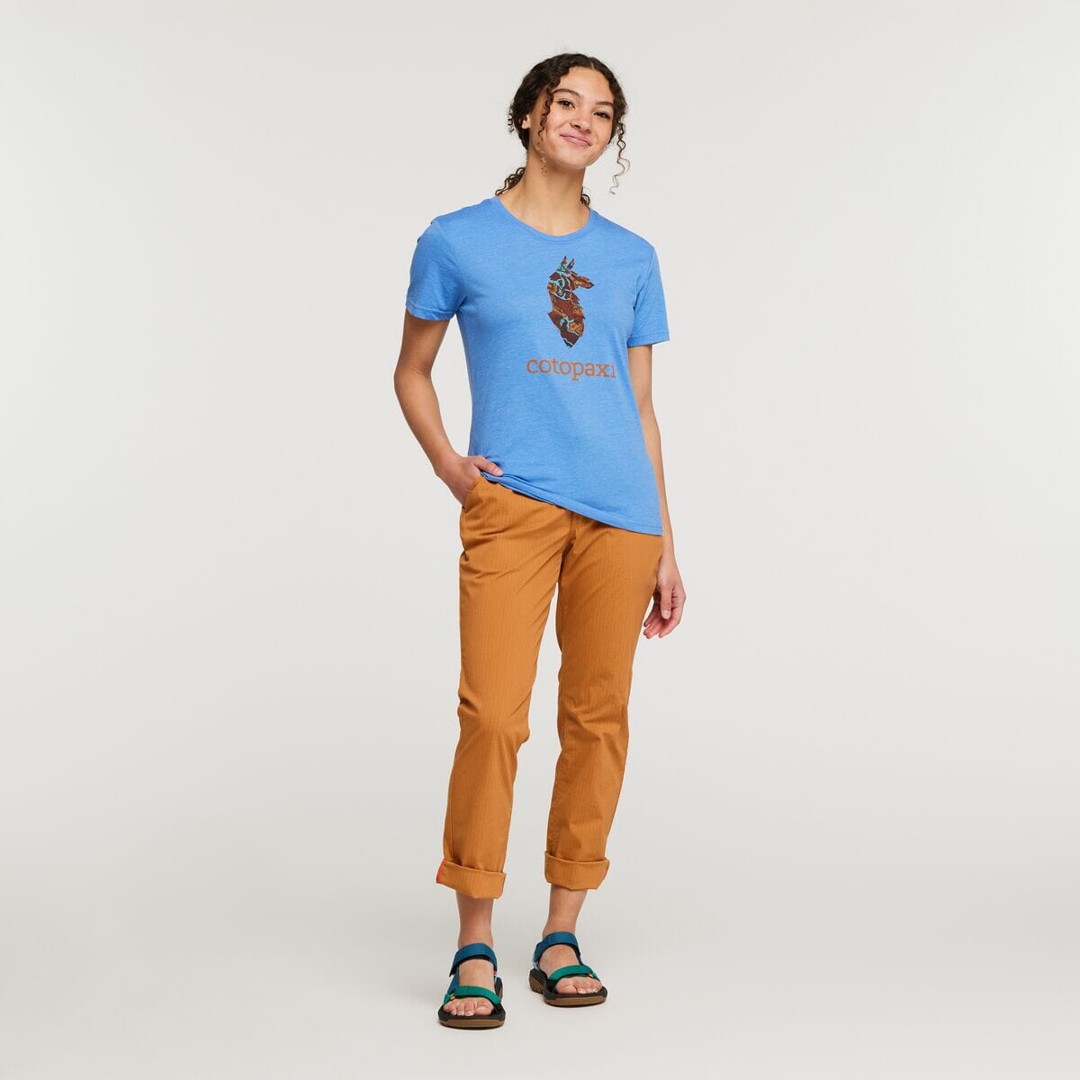 Cotopaxi W's Altitude Llama Organic T-Shirt - Organic cotton & Recycled polyester Lichen Shirt