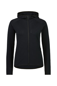 Mons Royale W's Approach Gridlock Hood - Merino Wool & Recycled polyester Black Jacket