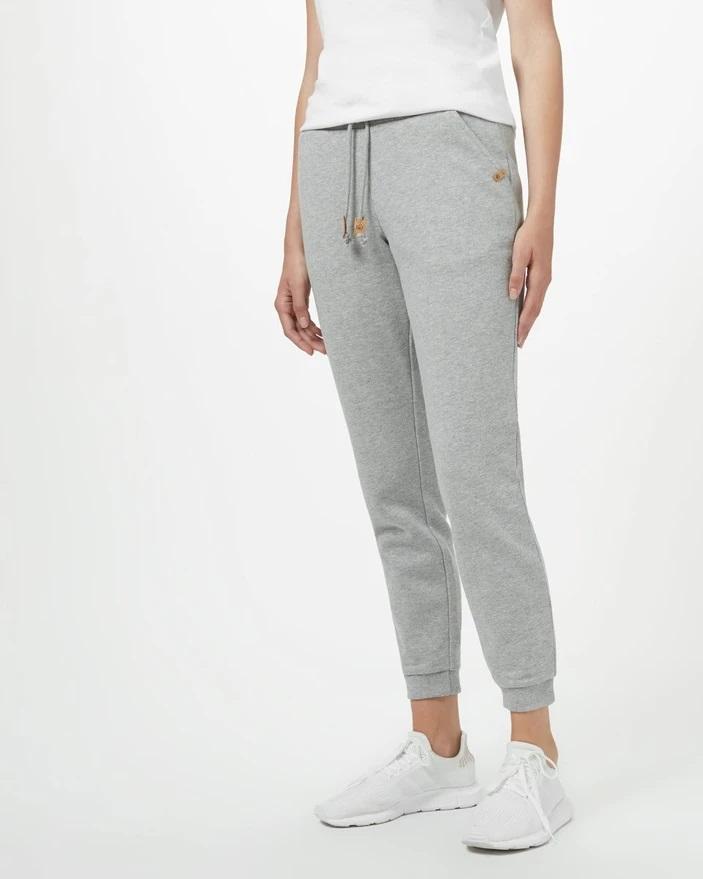 Tentree W's Bamone Sweatpant - Made From Recycled Polyester & Organic Cotton Hi Rise Grey Heather Pants