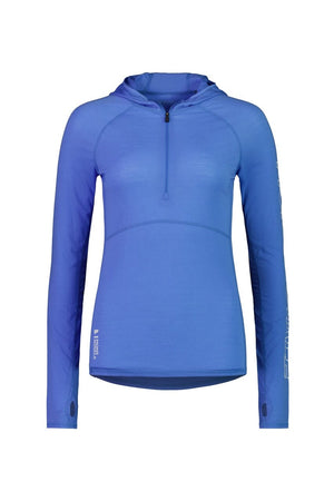 Mons Royale W's Bella Tech Hoodie - Mulesing-free Merino wool Cornflower