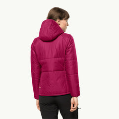 Jack Wolfskin W's Bergland Ins Hoody insulated jacket - Recycled materials Cranberry Jacket
