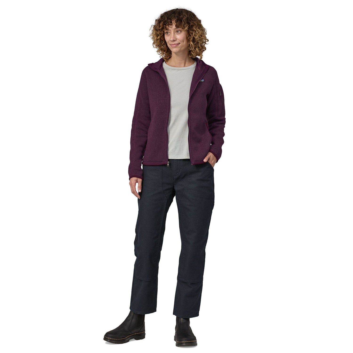 Patagonia W's Better Sweater Hoody - Recycled Polyester Night Plum Shirt