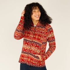 Sherpa W's Bhutan Full-Zip Fleece Hoodie - Recycled Polyester Amber Shirt
