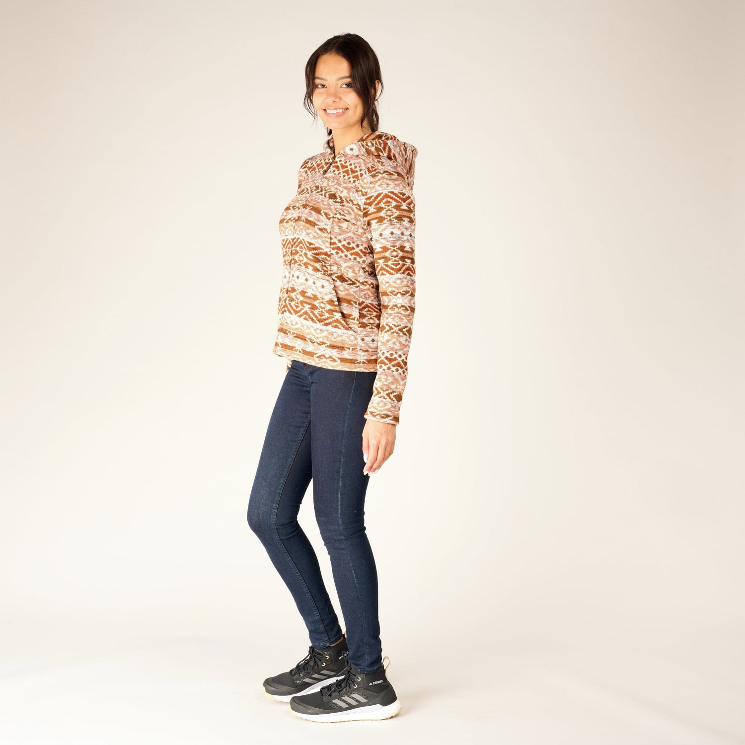Sherpa W's Bhutan Full-Zip Fleece Hoodie - Recycled Polyester Amber Shirt