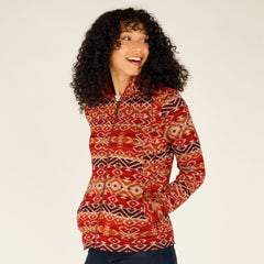 Sherpa W's Bhutan Full-Zip Fleece Hoodie - Recycled Polyester Cranberry Shirt