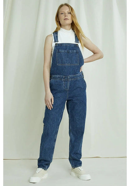 People Tree Women's Brooklyn Denim Dungarees - Organic Cotton - Weekendbee  - sustainable sportswear
