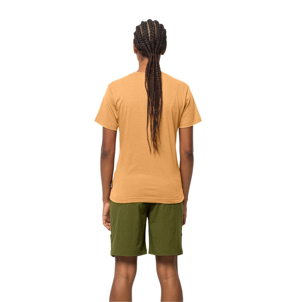 Jack Wolfskin W's Campfire T-shirt - Organic Cotton Honey Yellow Shirt