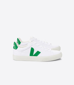 Veja W's Campo Canvas - Organic Cotton White Emeraude Shoes