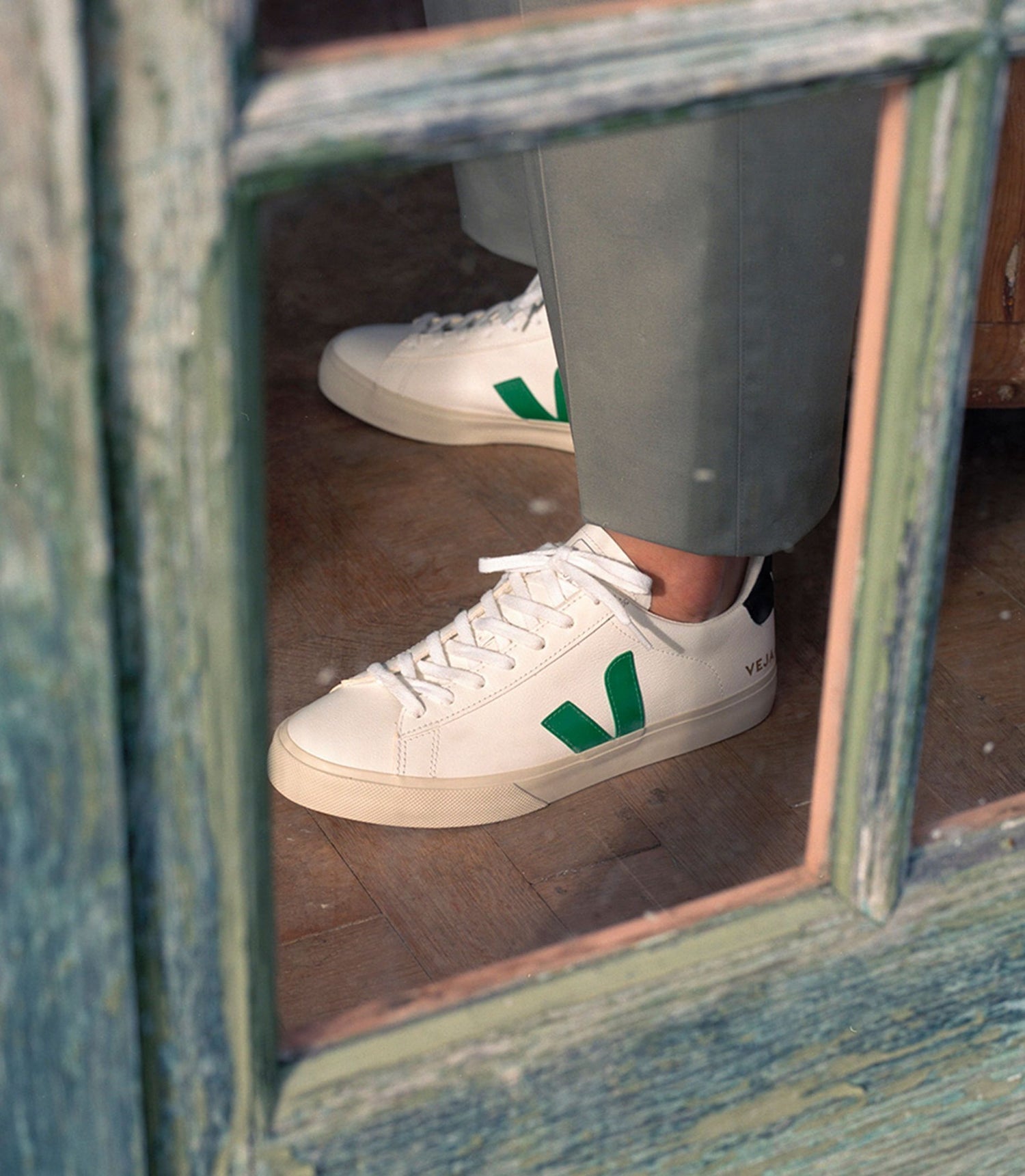 Veja W's Campo ChromeFree Sneakers - ChromeFree Leather White Matcha Shoes