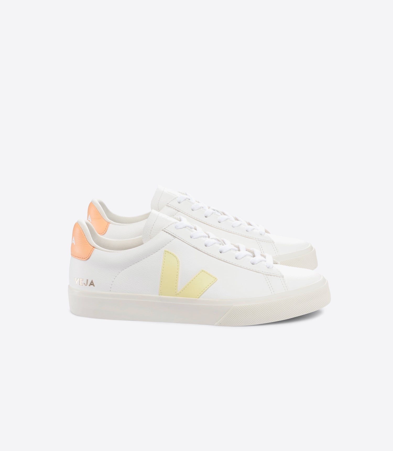 Veja W's Campo ChromeFree Sneakers - ChromeFree Leather White Sun Peach Shoes