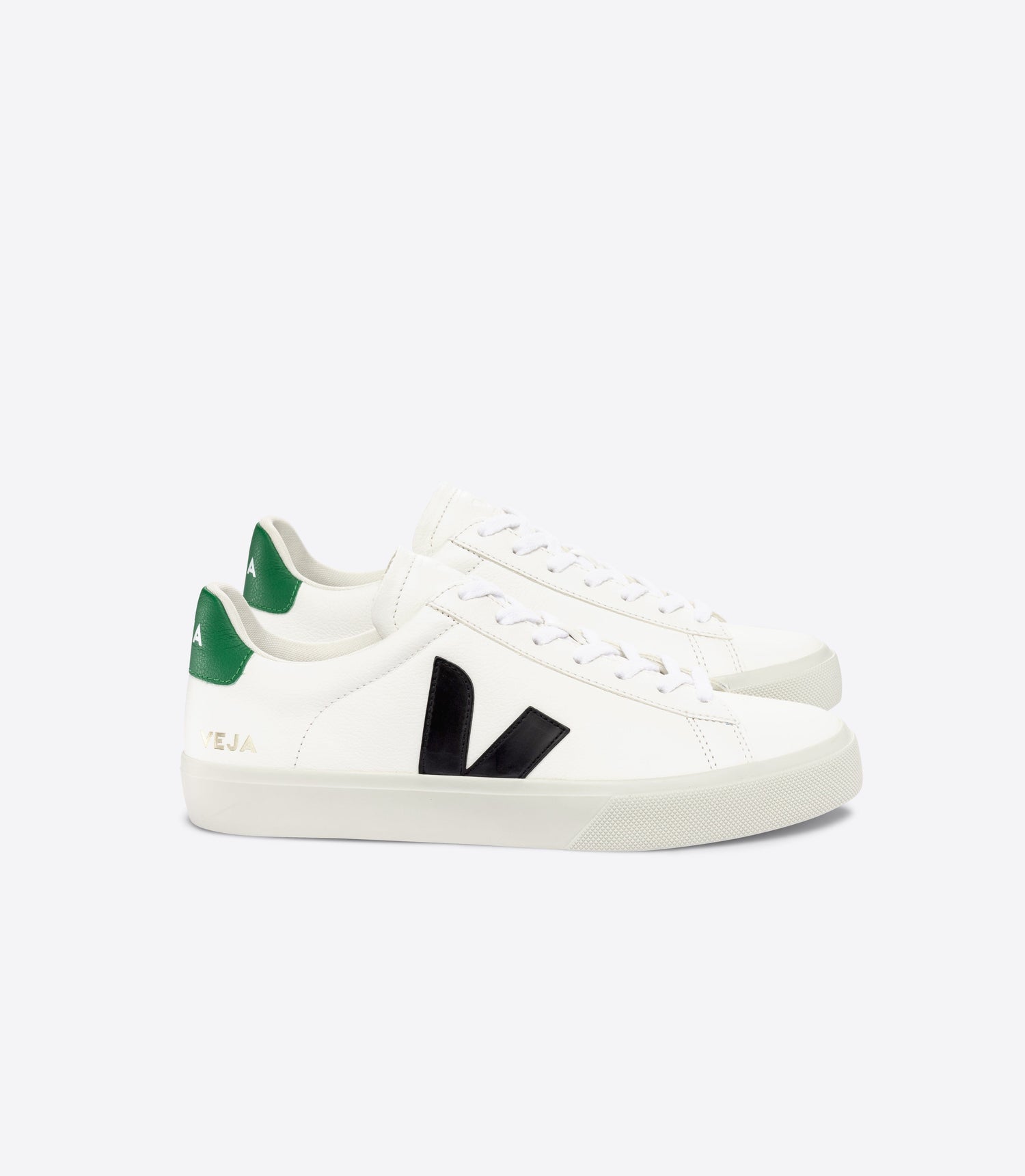 Veja W's Campo ChromeFree Sneakers - ChromeFree Leather White Black Emeraude Shoes