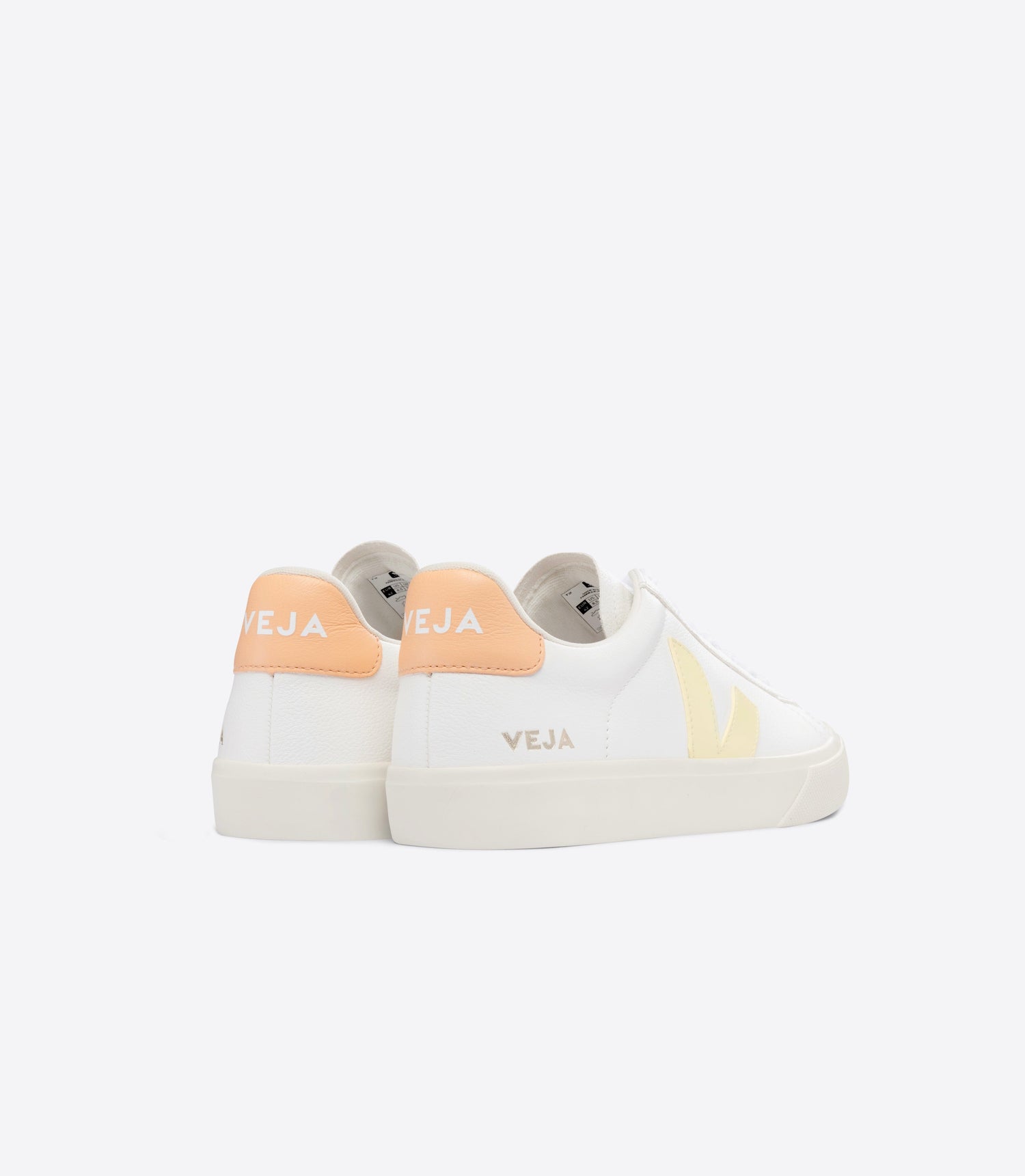 Veja W's Campo ChromeFree Sneakers - ChromeFree Leather White Sun Peach Shoes