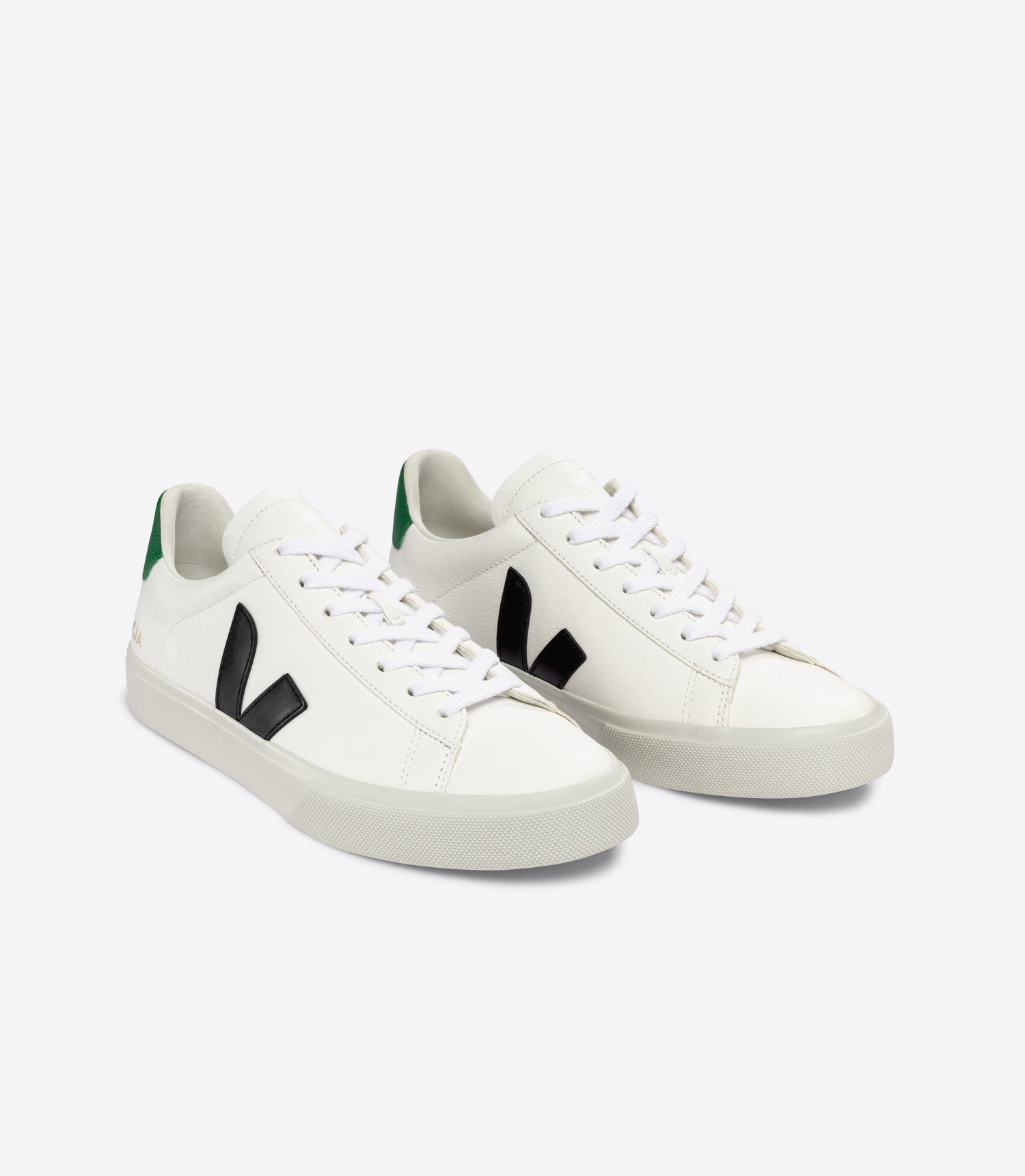 Veja W's Campo ChromeFree Sneakers - ChromeFree Leather White Black Emeraude Shoes