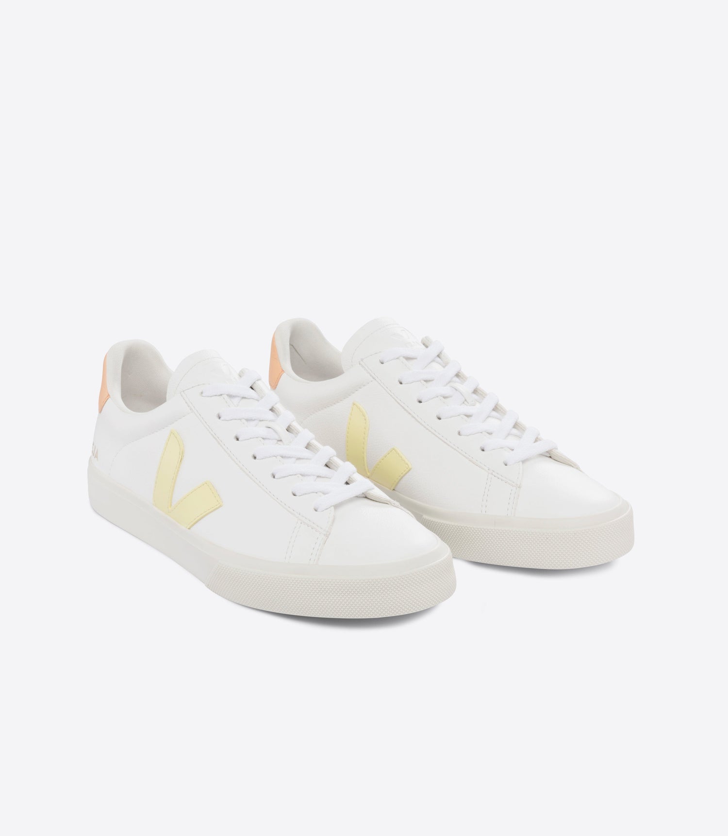 Veja W's Campo ChromeFree Sneakers - ChromeFree Leather White Sun Peach Shoes