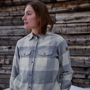 Fjällräven W's Canada Shirt - Recycled Wool Fog-Chalk White