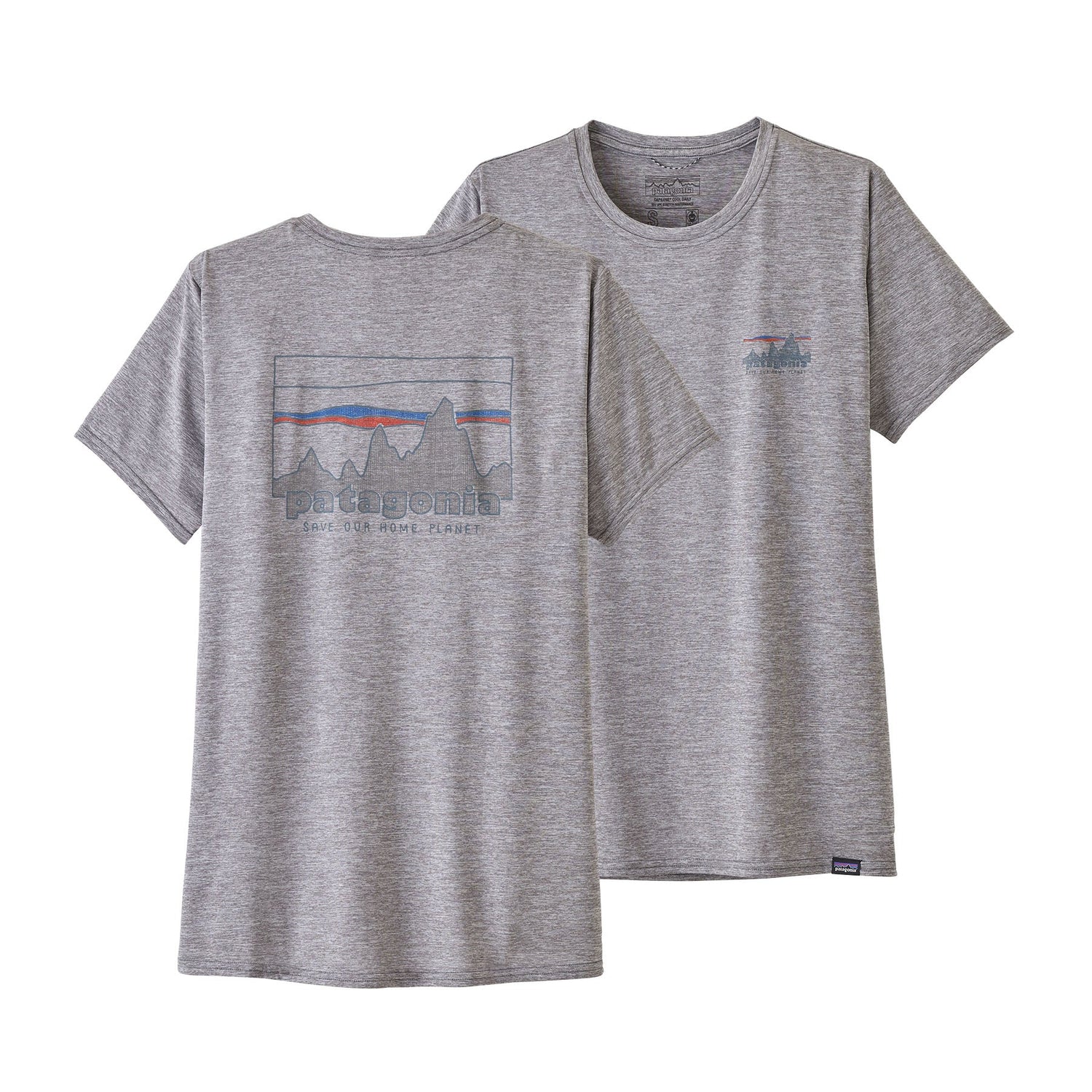 Patagonia W's Capilene® Cool Daily Graphic T-Shirt - Recycled Polyester '73 Skyline: Feather Grey Shirt