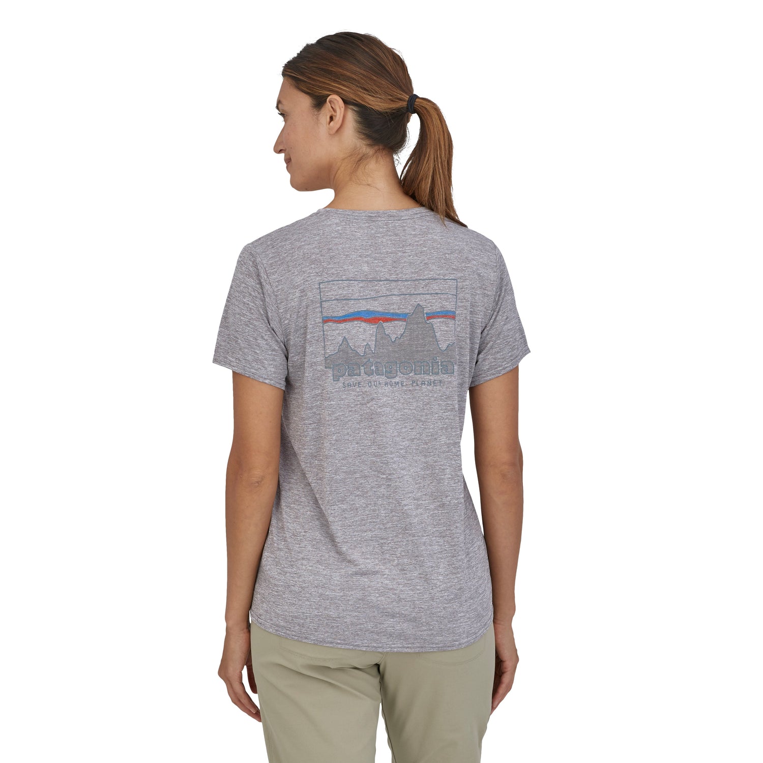 Patagonia W's Capilene® Cool Daily Graphic T-Shirt - Recycled Polyester '73 Skyline: Feather Grey Shirt
