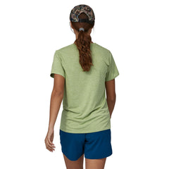 Patagonia W's Capilene® Cool Daily Graphic T-Shirt - Recycled Polyester Ridge Rise Stripe: Salvia Green X-Dye Shirt