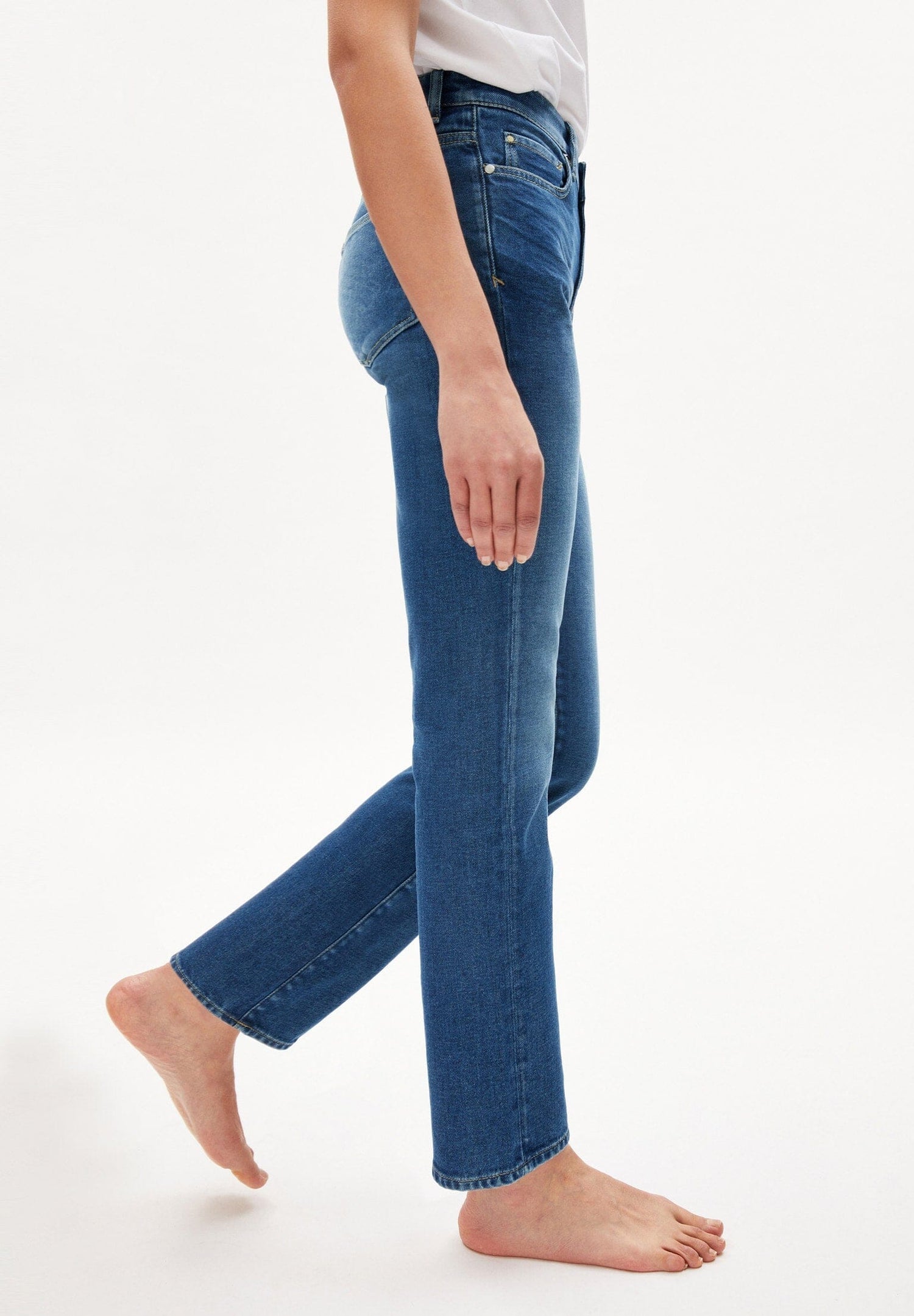 Armedangels W's Carenaa - Straight fit Mid Waist jeans - Organic cotton Cenote 32 Pants