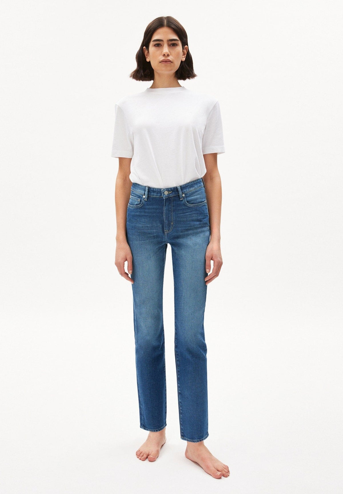 Armedangels W's Carenaa - Straight fit Mid Waist jeans - Organic cotton Cenote 32 Pants