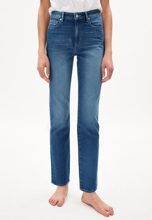 Armedangels W's Carenaa - Straight fit Mid Waist jeans - Organic cotton Cenote 32 Pants