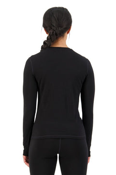 Mons Royale W's Cascade Merino Flex LS - Merino Wool Black Shirt