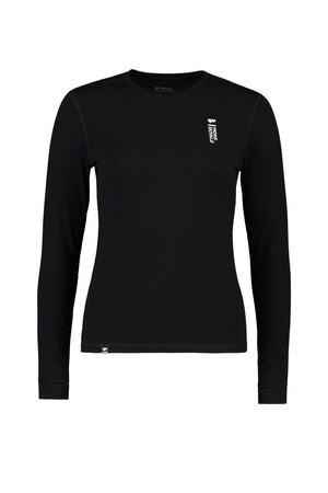 Mons Royale W's Cascade Merino Flex LS - Merino Wool Black