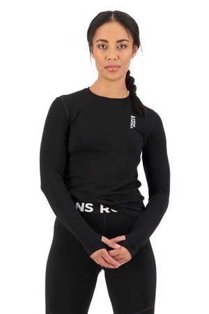 Mons Royale W's Cascade Merino Flex LS - Merino Wool Black