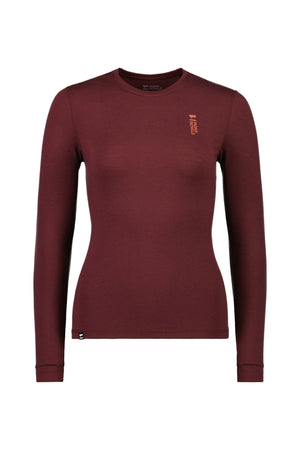 Mons Royale W's Cascade Merino Flex LS - Merino Wool Dark Chocolate