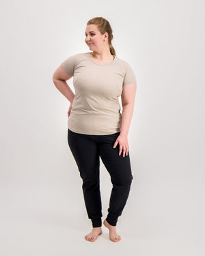Népra W's Cella Sport T-Shirt - Oeko-tex 100 Standard Certified Polyamide Oatmeal