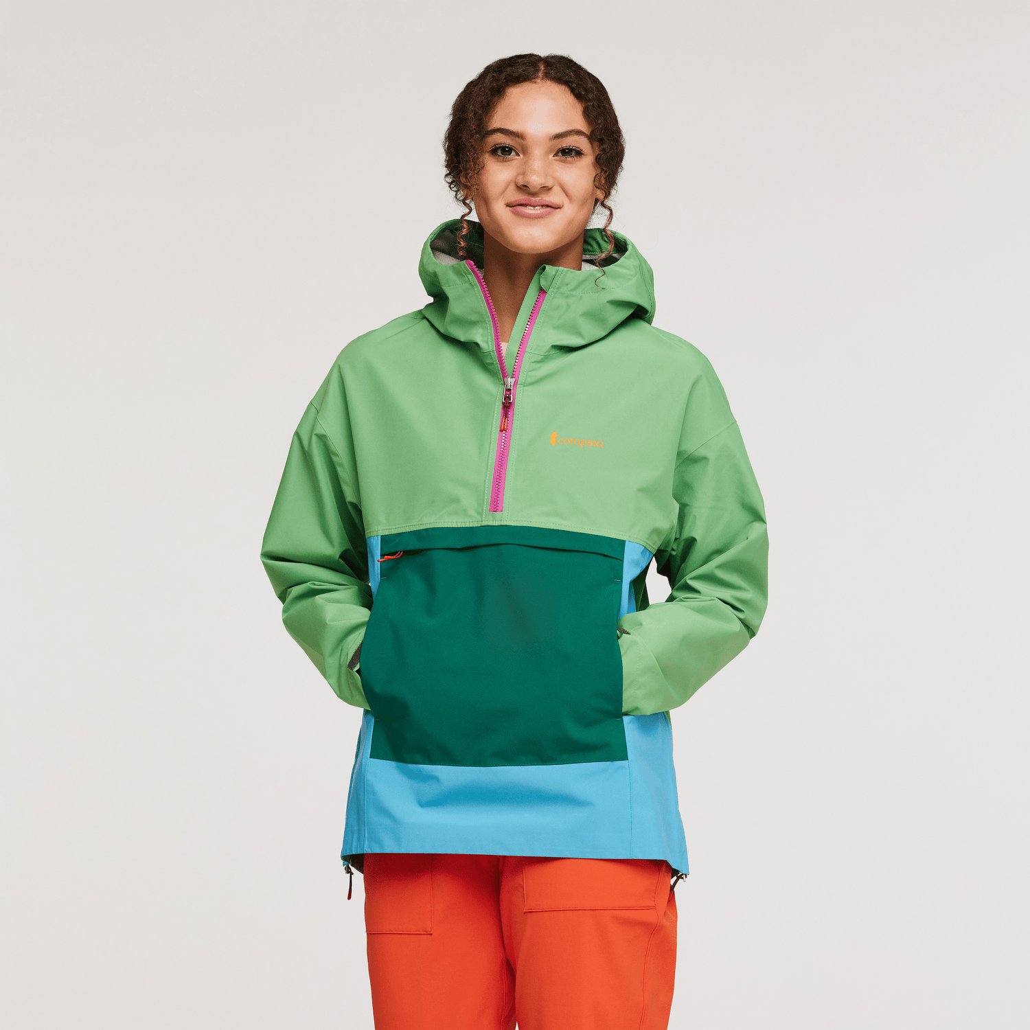 Cotopaxi W's Cielo Rain Anorak - 100% Recycled Polyester Kelp Jacket