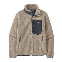 Patagonia W's Classic Retro-X Jkt - Recycled Polyester Natural w Smolder Blue Jacket