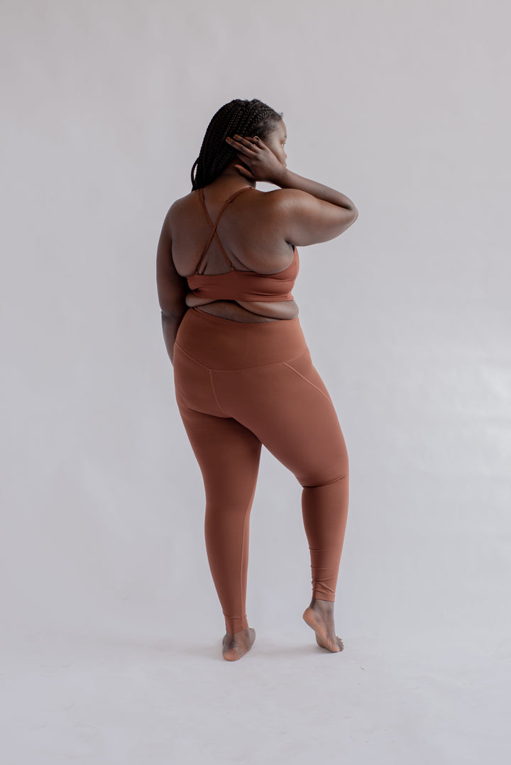 Girlfriend Collective W's Compressive Leggings - 7/8 - Made From Recycled Plastic Bottles Earth 3XL Pants