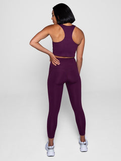 Girlfriend Collective W's Compressive Legging - 7/8 - Made From Recycled Plastic Bottles Plum Pants