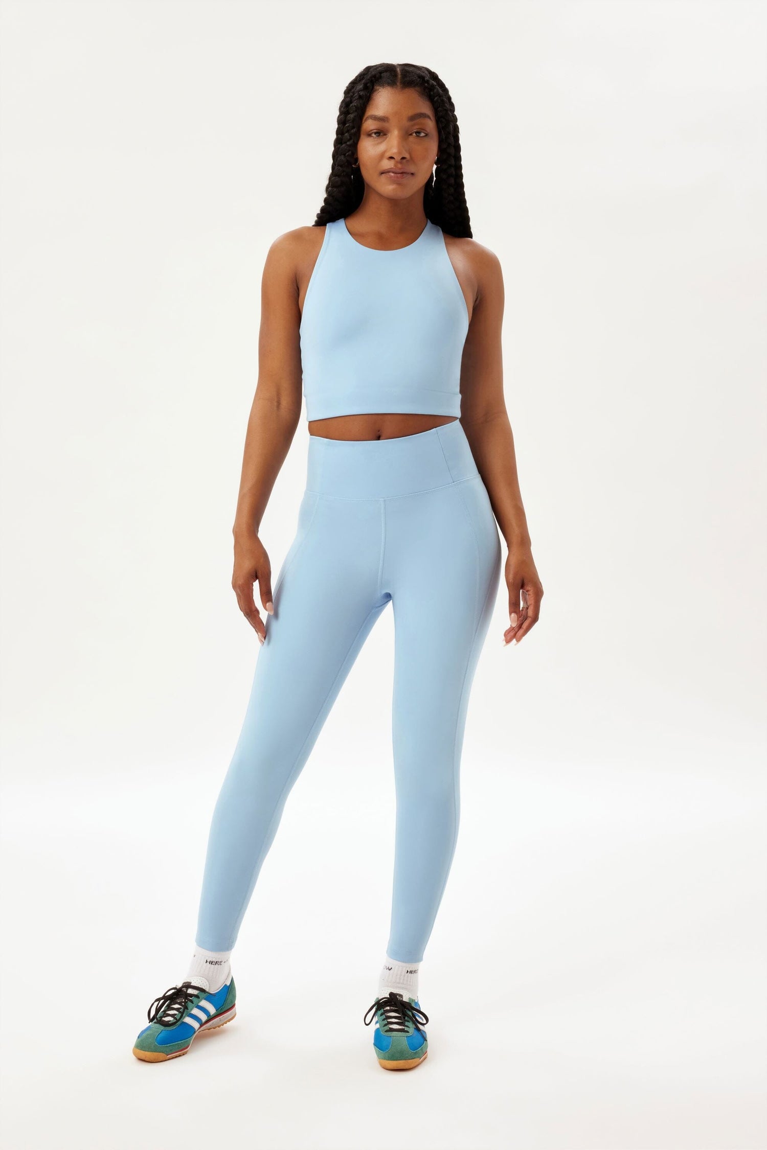 Girlfriend Collective W's Compressive Legging - Limited Colors - Made From Recycled Plastic Bottles Cerulean L Normal Pants