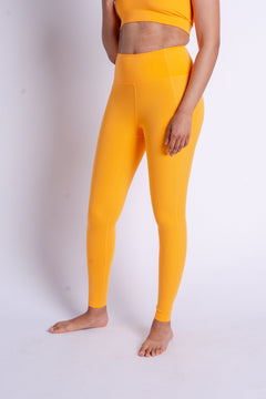 Girlfriend Collective W's Compressive Legging - Limited Colors - Made From Recycled Plastic Bottles Orange Zest Normal Pants