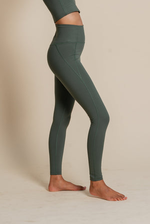 Girlfriend Collective W's Compressive Legging - Limited Colors - Made From Recycled Plastic Bottles Earth Normal