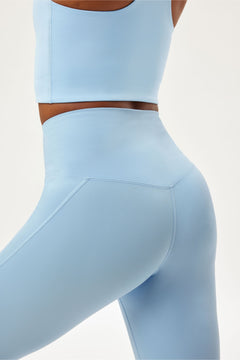 Girlfriend Collective W's Compressive Legging - Limited Colors - Made From Recycled Plastic Bottles Cerulean L Normal Pants