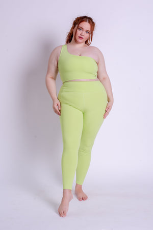 Girlfriend Collective W's Compressive Legging - Limited Colors - Made From Recycled Plastic Bottles Key Lime Normal