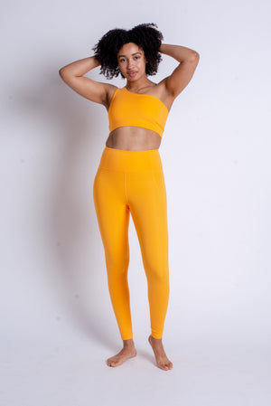 Girlfriend Collective W's Compressive Legging - Limited Colors - Made From Recycled Plastic Bottles Orange Zest Normal