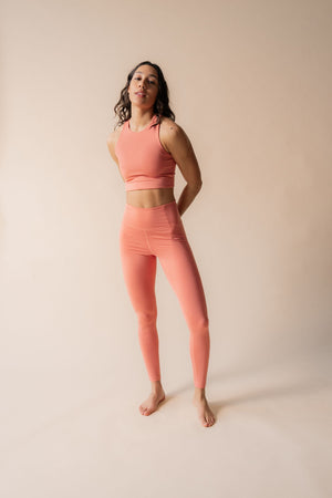 Girlfriend Collective W's Compressive Legging - Limited Colors - Made From Recycled Plastic Bottles Primrose Normal